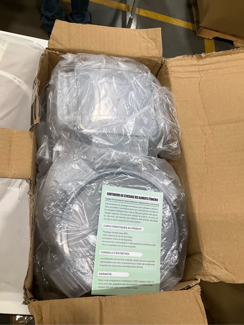 Condition photo showing Good Condition for skroam 72 piece food storage containers set with airtight lids (36 containers & 36 lids), plastic leak-proof kitchen storage containers for pantry organizers and storage - meal prep, lunch containers