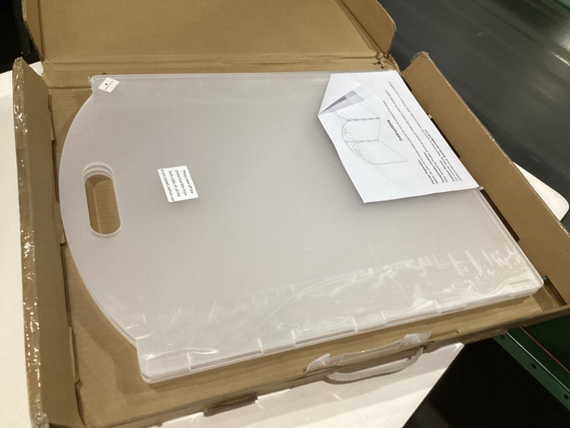 Condition photo showing As Is for Clear Acrylic Freestanding Dog Gates for The House – Folding 3-Panel Pet Gates for Doorways, Indoor Stairs, and Hallways, Transparent Barrier for Dogs, Puppies, and Cats 3 Panel - 60''W x 24''H