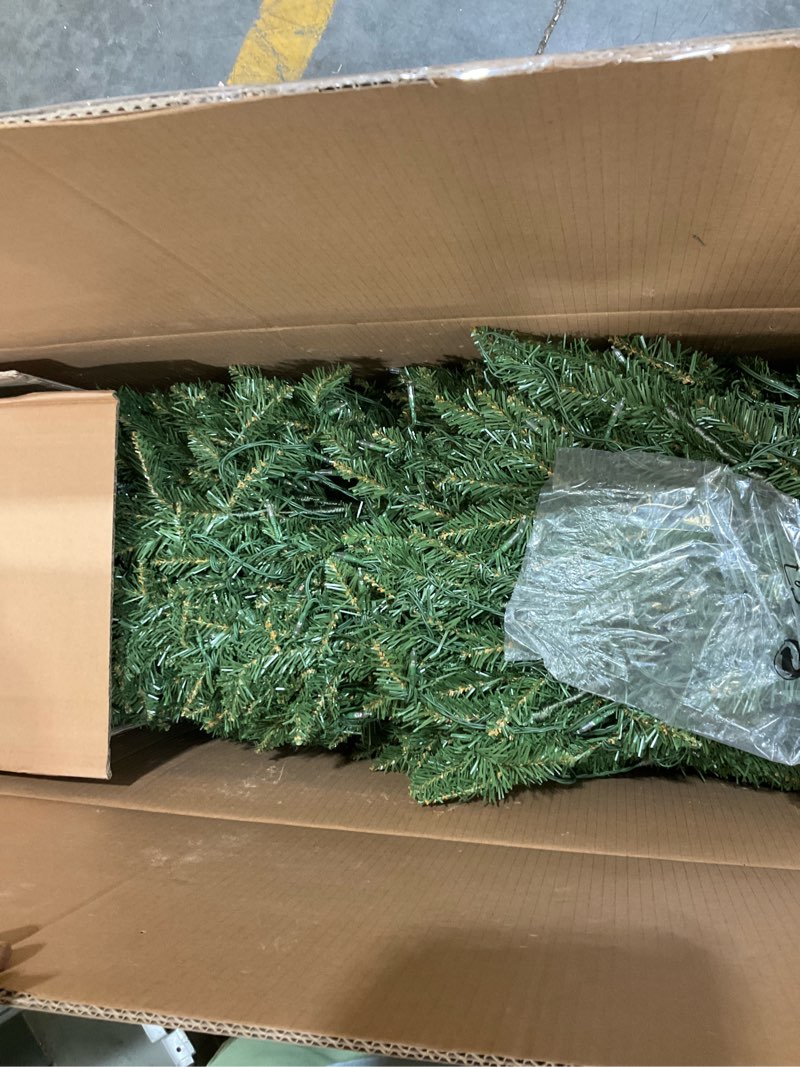 Condition photo showing Good Condition for national tree company 7.5 ft pre-lit dunhill fir artificial christmas tree, 700 led lights, 2,514 tips, foot pedal, 10 light functions, includes stand, green 7ft 6in tree