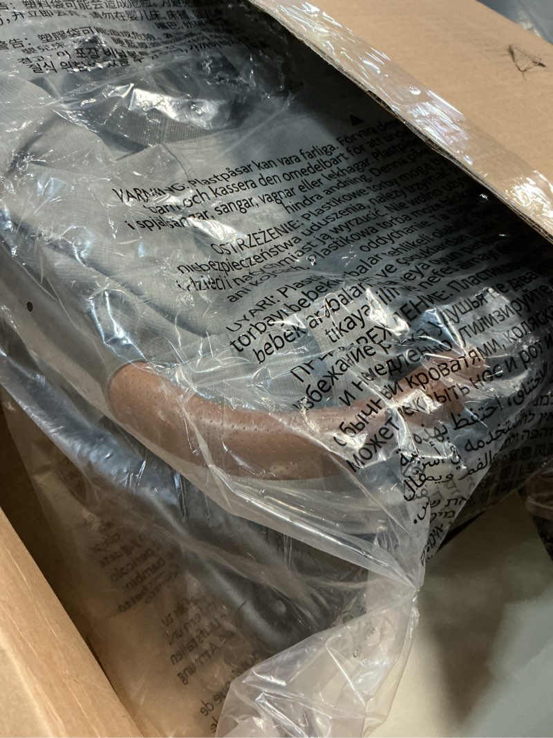 Condition photo showing Good Condition for uppababy minu v3 travel stroller - lightweight + compact design - one-hand fold + unfold - from birth + overhead compatible - greyson (charcoal mélange/carbon frame/saddle leather)