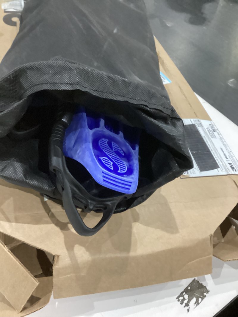 Condition photo showing As Is for SCUBAPRO GO Travel Scuba Diving Fin for Snorkeling and Swimming, Open Heel Strap Blue Medium-Large