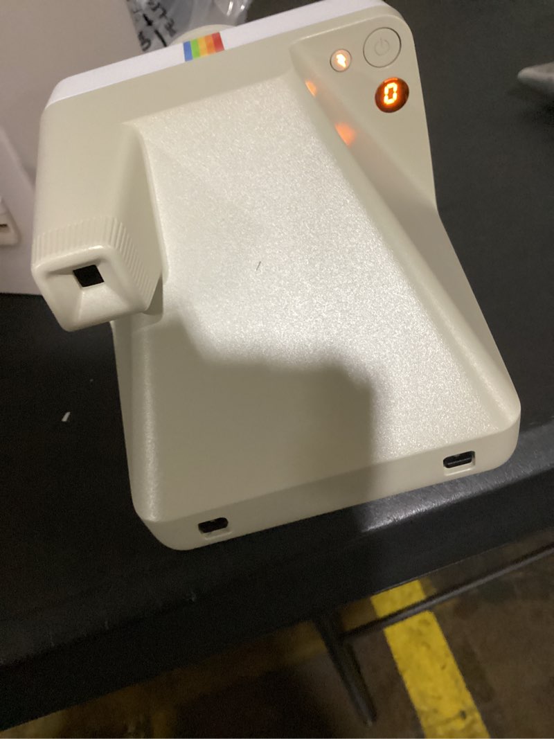 Condition photo showing Good Condition for working verified polaroid now gen 3 white instant camera + black and white film bundle +extra photo paper