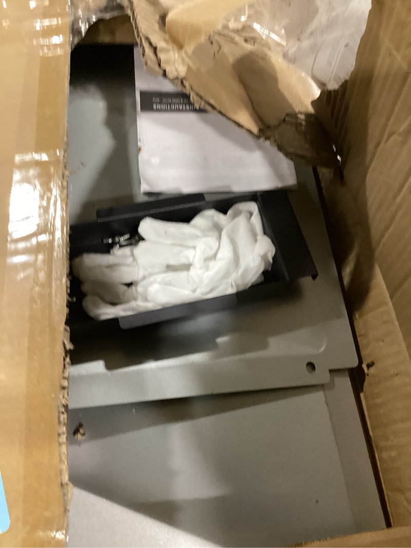 Condition photo showing As Is for universal grease tray with catch pan for nexgrill 720-0888s 720-0888, charbroil, dynaglo, kenmore, bhg, grill master, backyard, uniflame, expert gas grill, drip pan for 3/4/5/6 burner gas grill models
