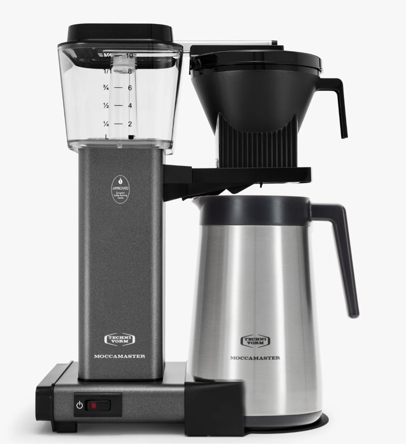 Moccamaster KBGT Automatic Drip-Stop Coffee Maker (40 oz Thermal Carafe) | Stone Grey