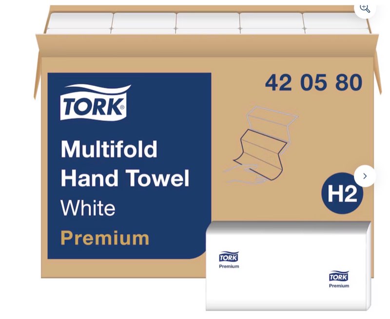 Tork Multifold Hand Towel White H2