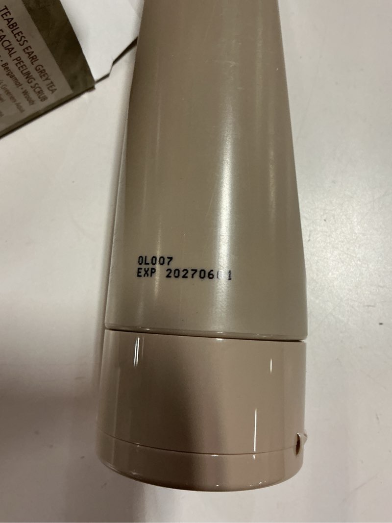 Condition photo showing New/Like New for Exp-2027/06/01) Earl Grey Tea Perfumed Facial Scrub, Transforming scrub, Gentle Daily Scrub & Cleanser for Exfoliation, blackheads & pore care, Greenery aqua Scent, Vegan