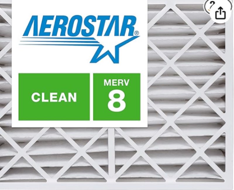 Aerostar MERV 8 unidades de 16 x 25 x 4 – Filtros plisados de alta eficiencia para HVAC, horno y aire acondicionado – Elimina el polvo, la pelusa, el moho y el polen causante de alergias