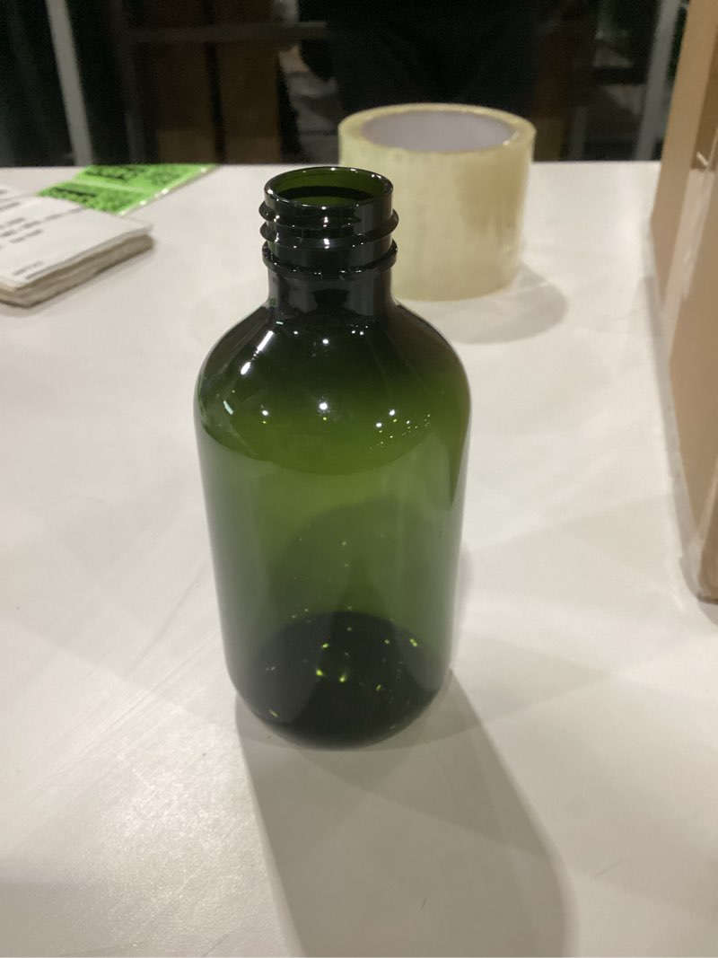 Translucent green bottle with pump top lid, lot of 48