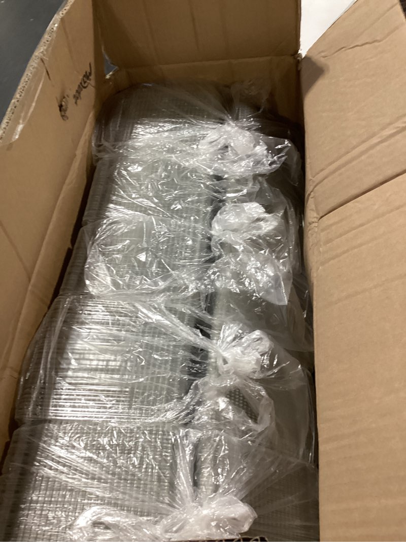 Condition photo showing Good Condition for maxdot 1000 pcs cake slice containers with lid bulk 4 inch clear hinged cheesecake containers individual disposable plastic triangle dessert boxes carrier for sandwiches take out packaging supply