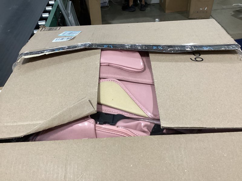 Condition photo showing As Is for ns yolo universal leather car seat covers full coverage,waterproof custom fit for cars,suvs and trucks, premium pu leather automotive seat protector with anti-slip design,pink seat cover for 5 seats pink full set