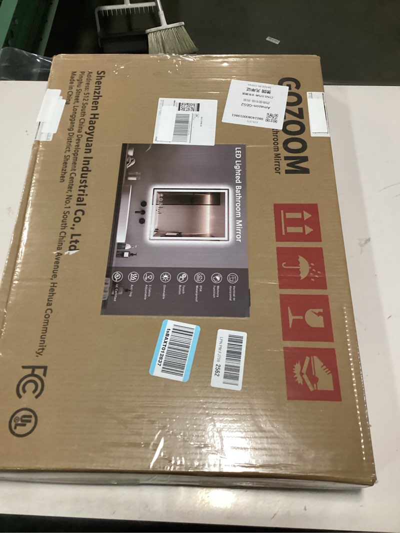 Condition photo showing New/Like New for 16×24 inches LED Bathroom Mirror, Bathroom Vanity Mirror with Lights for Wall, Wall Mounted Vanity for Bathroom Makeup, Stepless Dimmable&Colors, Anti-Fog, Memory Function, Waterproof