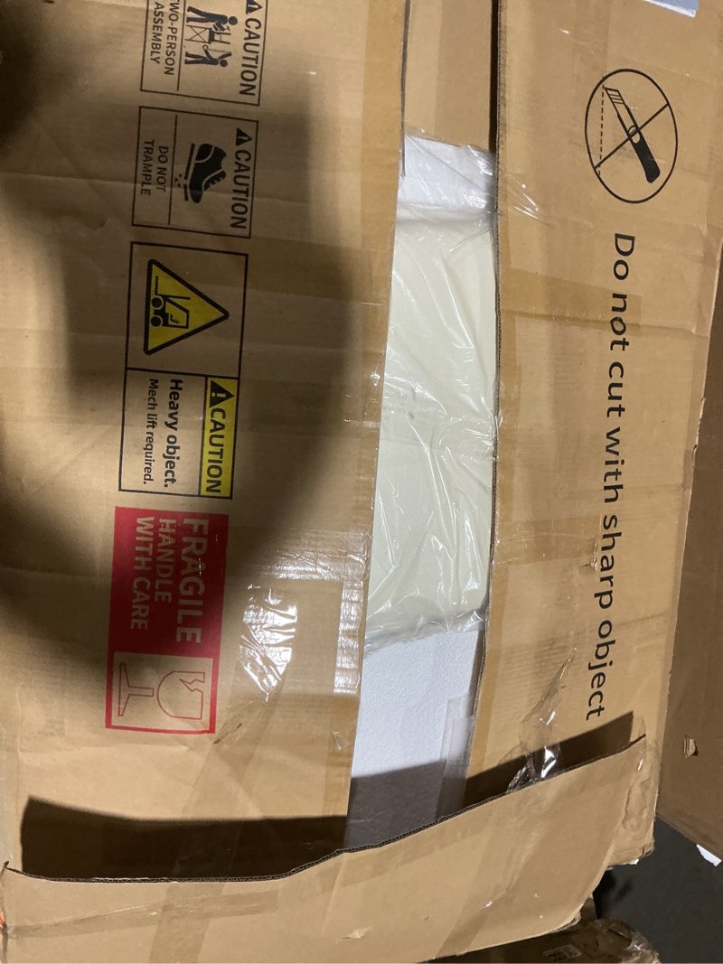 Condition photo showing Good Condition for DWVO Makeup Vanity with Large Mirror and Lights, 46" Vanity Desk Dressing Table Set with 11 Drawers & Storage Stool, Dressing Table with Power Outlet and Magnifying Glass, Dressing Room, White Ivory White