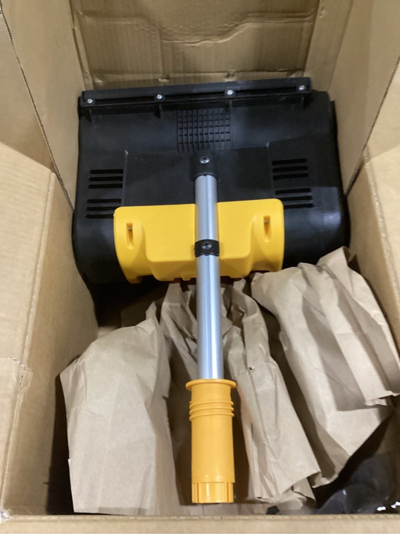 Condition photo showing As Is for Cordless Snow Shovel Compatible with DeWalt 20V MAX Battery (Tool Only), 11" Lightweight Electric Snow Blower with 20FT Max Throw & Adjustable Handle, Snow Thrower for Driveway, Deck, Patio & Steps Black+Yellow