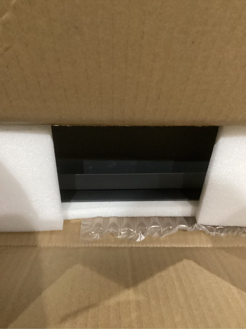 Condition photo showing As Is for Black Bathroom Medicine Cabinet with Beveled Edge Mirrored Door 14 x 18 inch, Recessed or Surface Mount, with Adjustable Glass Shelves Matte Black 14x18 inch Beveled Edge Mirror
