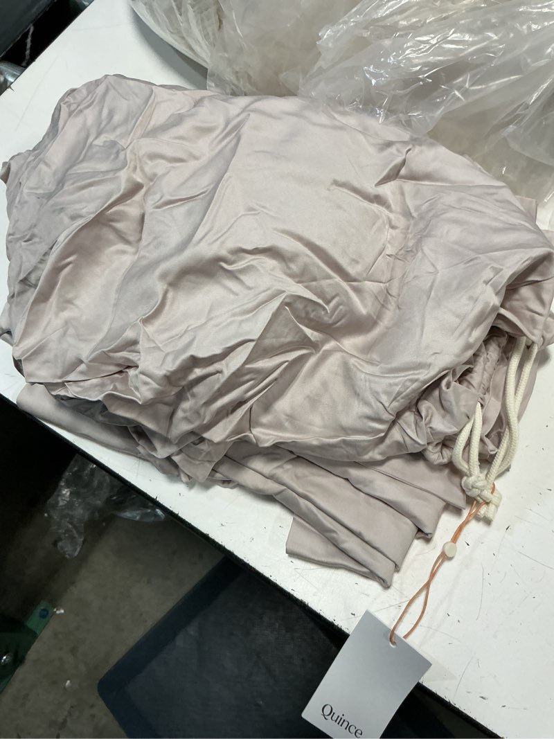 Condition photo showing As Is for quince bamboo sheet set, twin, soft blush