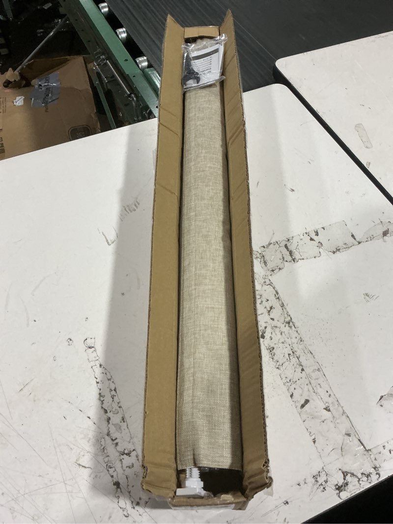 Condition photo showing Good Condition for lazblinds no tools no drill cordless roman shades for windows, blackout thermal insulated uv blocking window blinds, lightweight fabric blinds for indoor windows, 34" w x 60" h, blackout - beige beige 34" w × 60" h