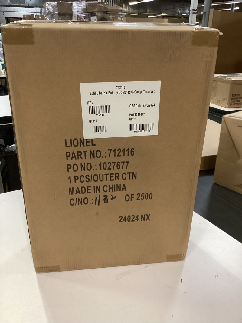 Condition photo showing Good Condition for Lionel Mattel Barbie Battery O Gauge Toy Train Set with Remote, Locomotive, Train Cars, & Track with Authentic Train Sounds, Lights, & Water Vapor Smoke Effects for Kids 4+