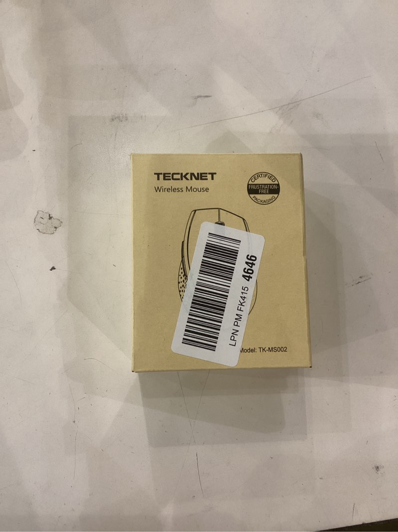 Condition photo showing New/Like New for TECKNET Wireless Mouse Jiggler, Silent Click Rechargeable Mouse, Plug & Play with USB-C Adapter, 6400 DPI Ergonomic Mouse, Build-in Mouse Mover, 2.4G Computer Mice for Mac, Laptop, Desktop, PC Blue