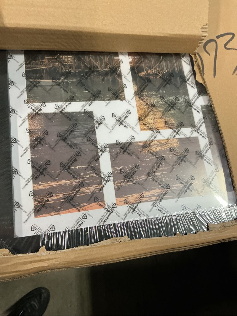 Condition photo showing Good Condition for 22x32 Collage Picture Frame 4x6 Picture Frames Collage Wall Decor Displays twenty four 4x6 inch Photos Available Horizontal Wall Mounting Display and Vertical Black Black 22x32?4x6 opening?