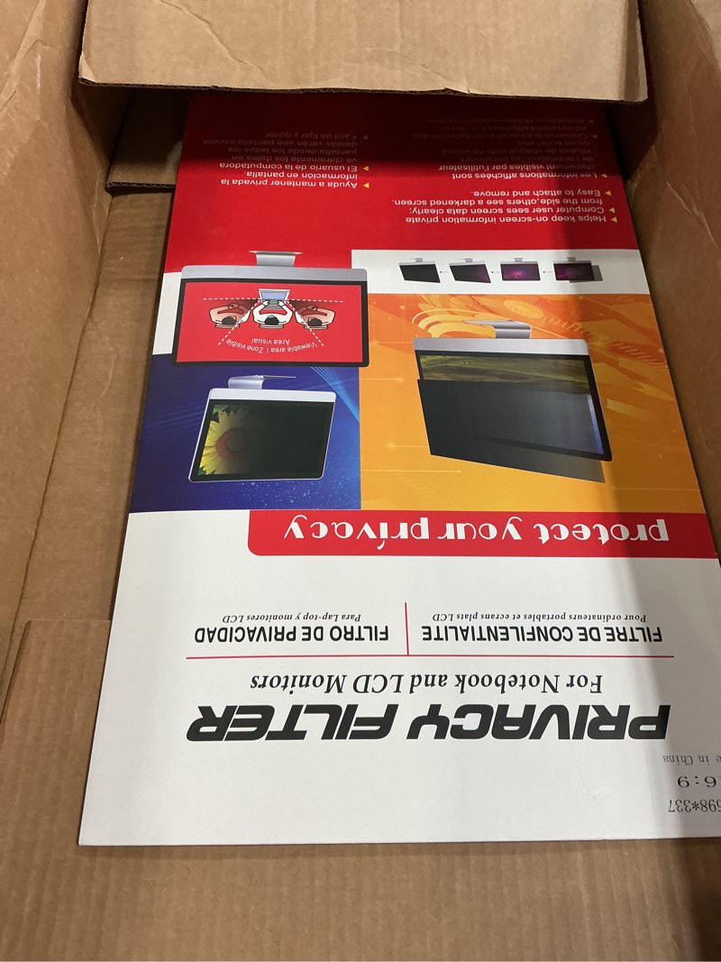 Condition photo showing New/Like New for 27 Inch Monitor Privacy Screen Computer Screen Privacy Filter for 16:9 Widescreen Monitors Anti-Glare Blue Light Filter Privacy Cover