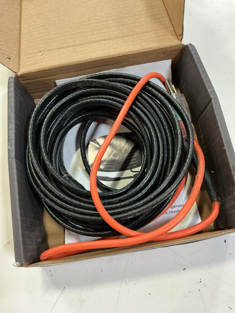 Condition photo showing As Is for 3ft?3ft-200ft? pipe heating cable for pipe freeze protection, heat cable for water pipes(metal and plastic), pipe heat tape keeps water flowing at -40°f 5w/ft, 120v plumbing fixture