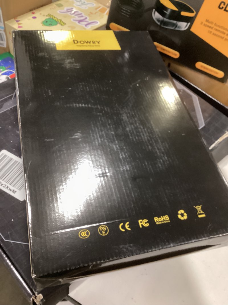 Condition photo showing New/Like New for DOWRY 4000 mAh Rechargeable Lighted Makeup Mirror 20x Magnification Vanity Mirror Tabletop Two-Sided Swivel Gifts for Women Wife Mom Teengirls Chrome Chrome 15"L x 8"W