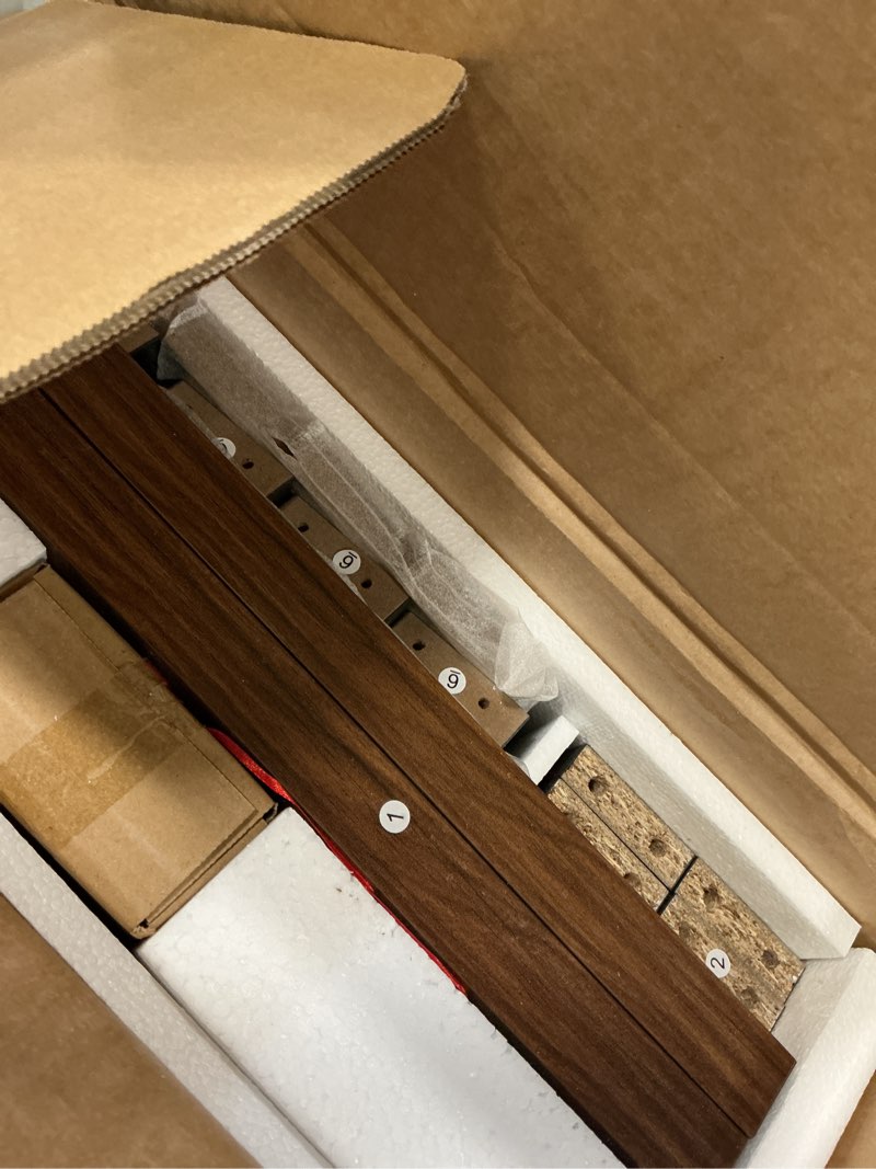 Condition photo showing New/Like New for End Table Set of 2, Side Table, Nightstand, Sofa Side Table with Shelf, Modern End Table for Living Room, Bedroom Brown&black 2