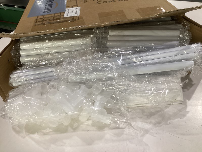 Condition photo showing Good Condition for laiensia 5-tier entryway coat rack, coat and shoe rack, entryway bench storage organizer with 8 hooks for bedroom, hallway, office, white