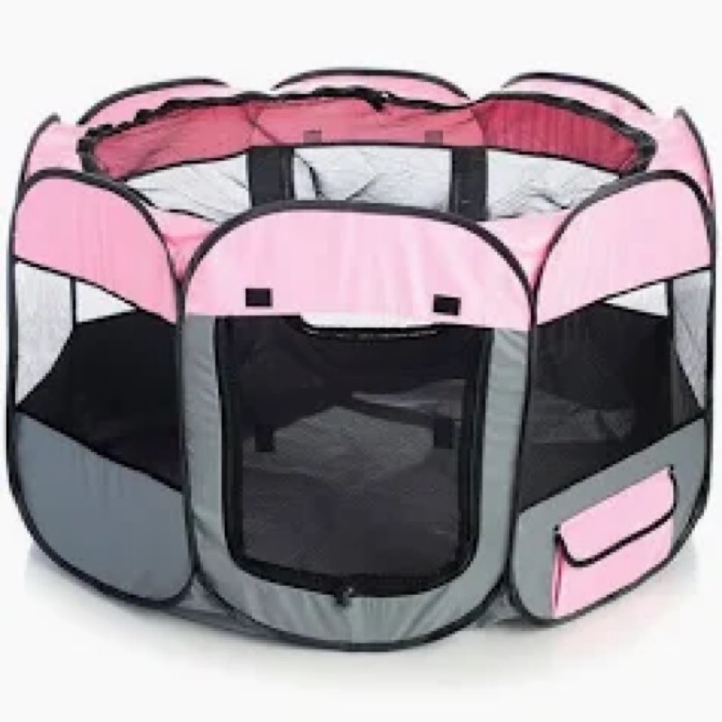 Dog Cat Playpen Indoor Outdoor for Puppy Pet Travel, Dogs Enclosure Tent Crates Cage for Recovery Af