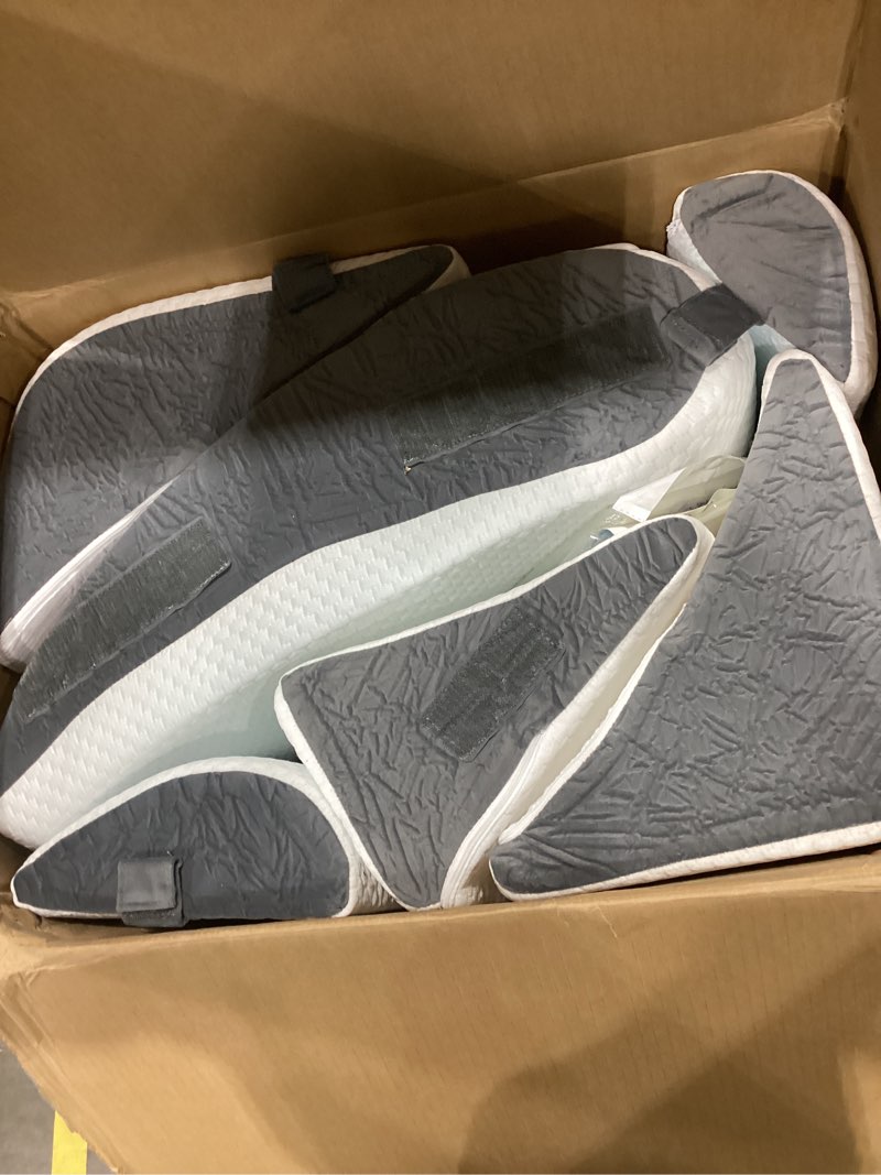 Condition photo showing New/Like New for 6PCS Wedge Pillow Set for After Surgery, Orthopedic Bed Wedge Pillow for Headboard, Memory Foam Back Pillow for Bed Sitting Up, Sit Up Pillow for Acid Reflux Relief, GERD, Anti Snoring (White)