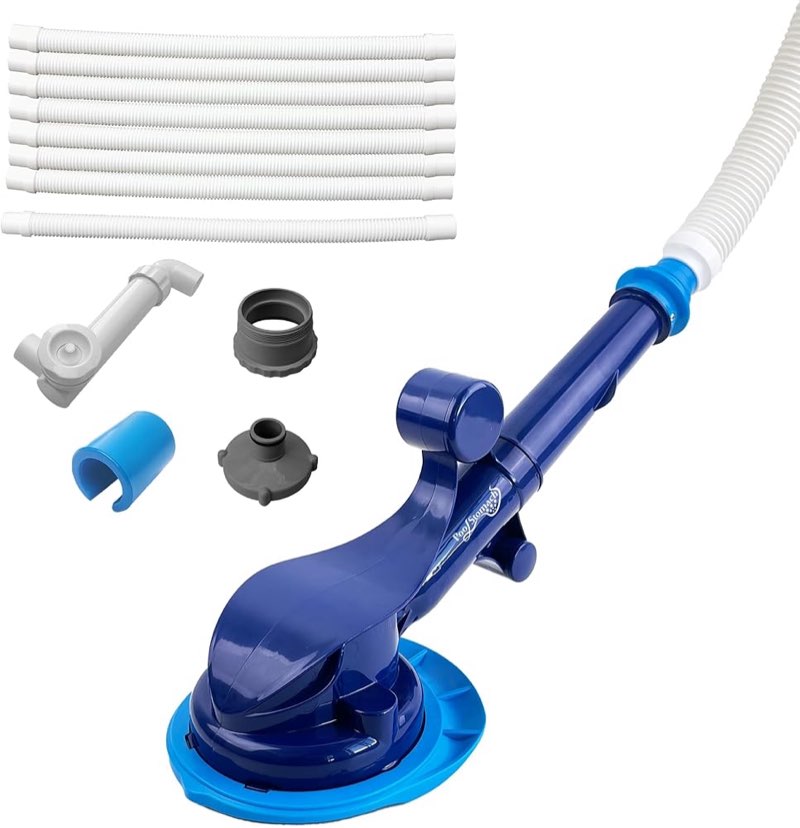 poolstomach barracuda silent suction automatic pool cleaner for above-ground pools with 19.6ft hose