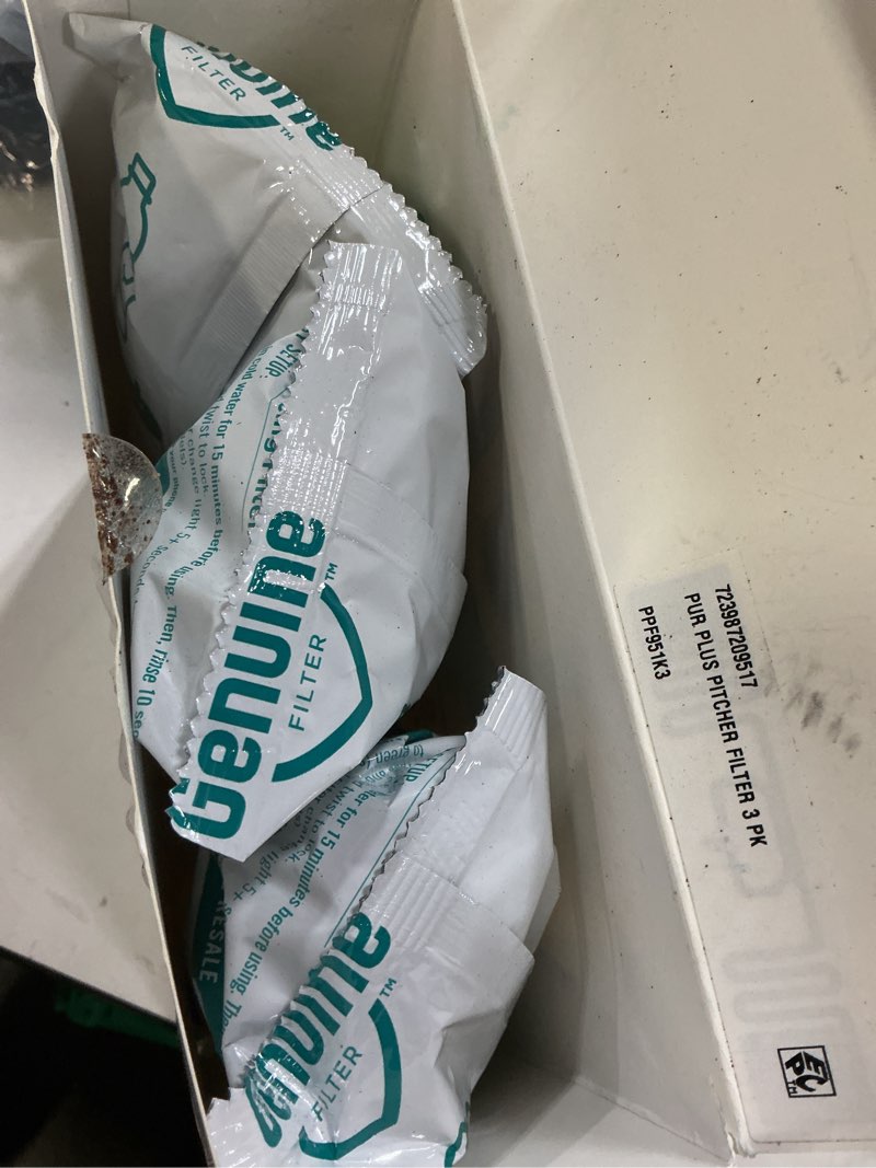 Condition photo showing New/Like New for pur plus water pitcher and dispenser replacement filter with lead reduction  3 pack  ppf951k3