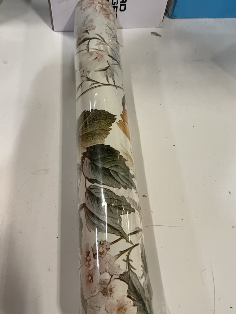 Condition photo showing New/Like New for Jeweluck Floral Wallpaper Peel and Stick Vintage Floral Contact Paper Peel and Stick 16.9”x118.1” Poppy Flower Wallpaper Boho Leaf Removable Self Adhesive Wall Paper for Cabinets Bedroom Decorative A Floral 16.9inch×118.1inch