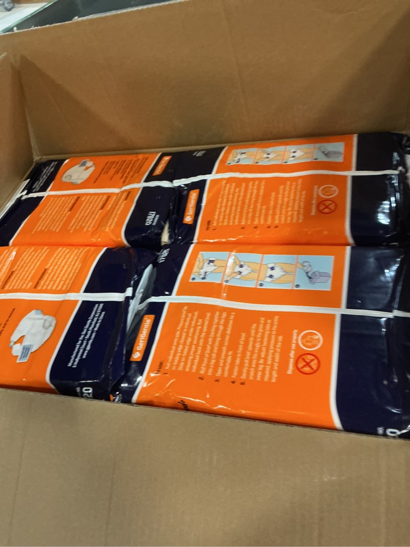 Condition photo showing New/Like New for 3xl adult diapers for women and men - case of 32 bariatric disposable briefs with tabs and stretchable side panels - breathable with max absorbency 1 case