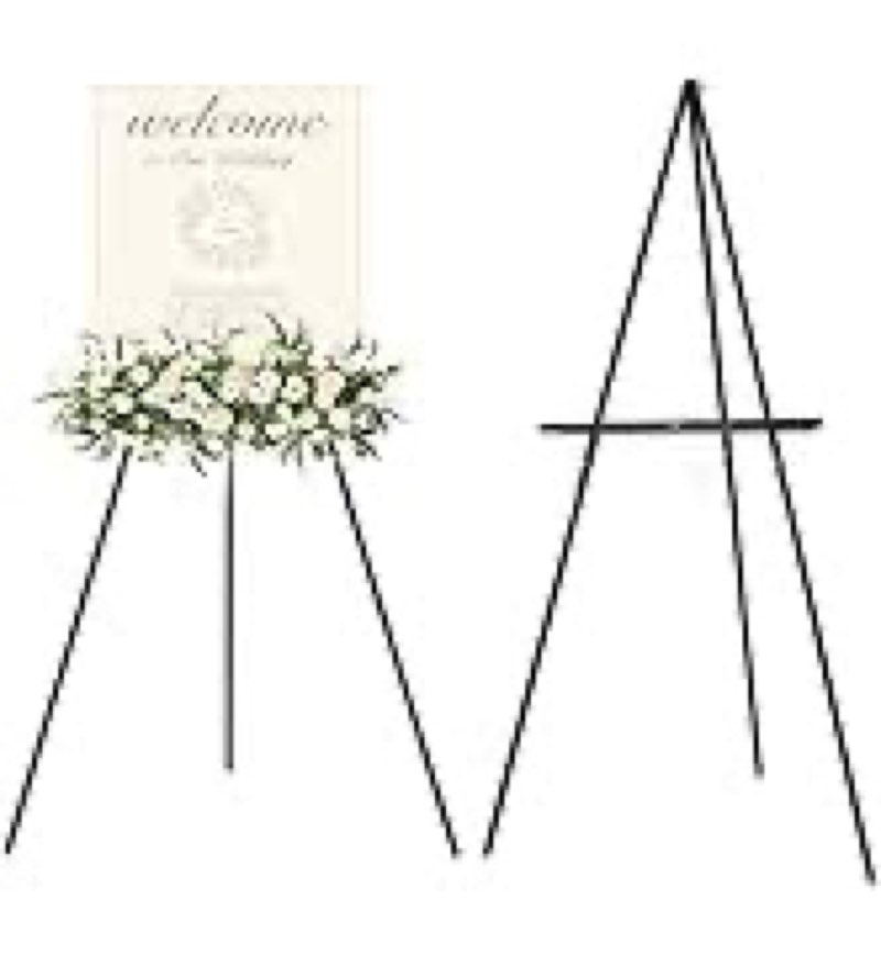 meeden wooden easel stand for display: black wood tripod for wedding sign - poster board holder for 