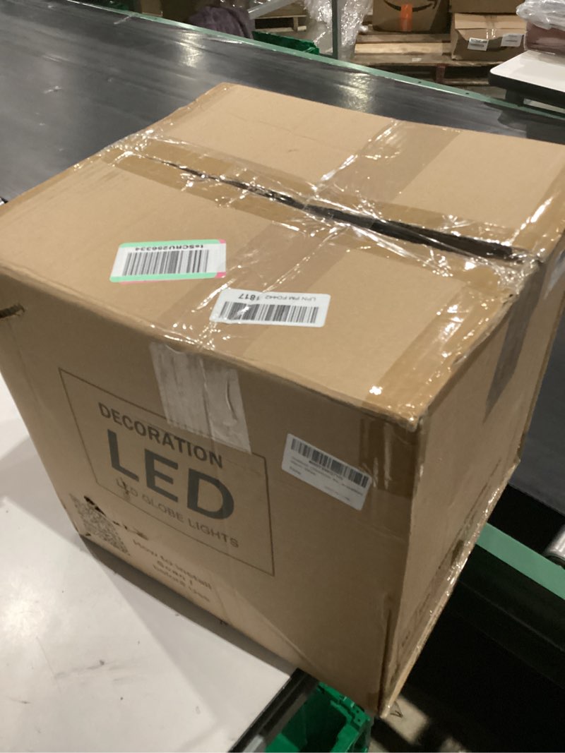 Condition photo showing As Is for Outdoor Christmas Ball Lights 4 Pack Hanging 15.7" LED Garden Sphere Tree Lights 8 Modes Waterproof Glow Globe Lights with Memory Timer Plug for Yard Porch Eave Patio Home Indoor Decoration-Warm White Warm White 15.7 inch