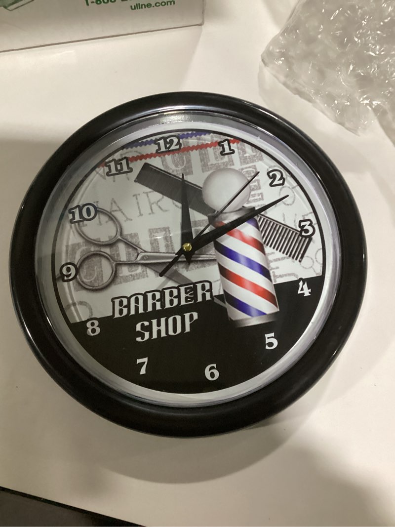 Condition photo showing Good Condition for SignMission Barber Wall Clock Hair Salon Cutter Pole Gift, Beagle, 1barber Shop