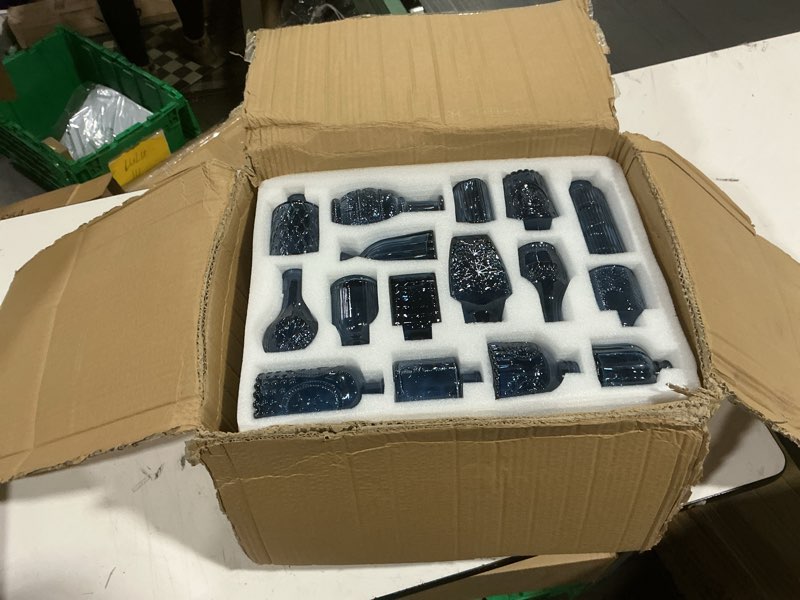 Condition photo showing Good Condition for glass bud vases set of 64 - blue assorted small mini glass vases for flowers, crystal vintage vase set, bulk centerpieces for table décor, wedding, home and events (blue, 64 pcs) blue 64 pcs