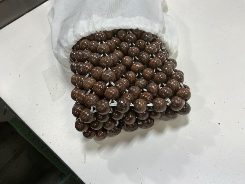 Condition photo showing Good Condition for Natural Wood Beaded Seat Cover Pad Mat Comfy Cool Summer Massage Seat Cushion (Square Large) for Truck,RV,Pickup,Big Office Chair only