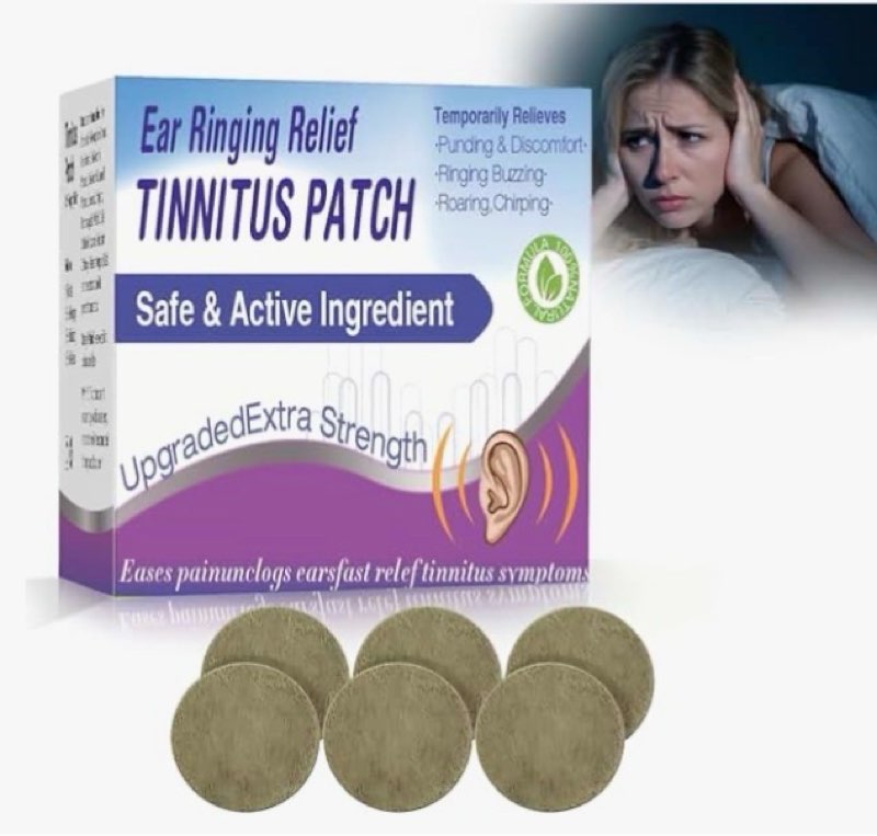 Tinnitus Relief for Ringing Ears, 50 PCS Tinnitus Relief Patch Effectively Reduce Ear Ringing, Buzzi