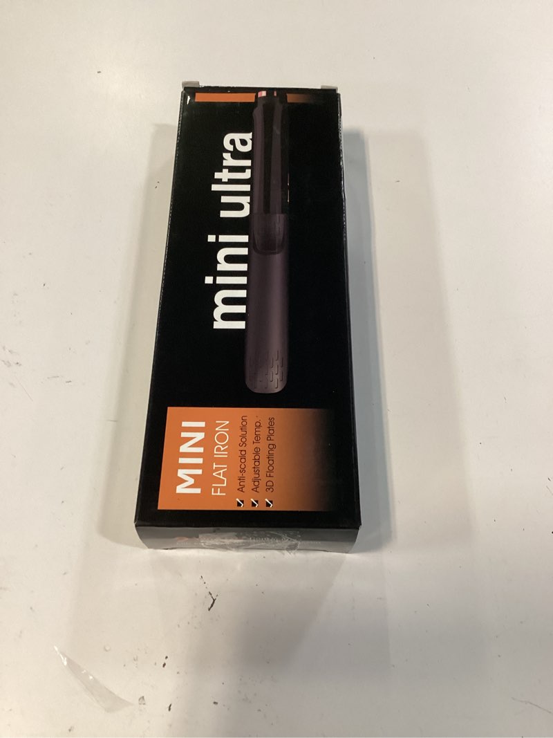 Condition photo showing New/Like New for 0.5 inch mini flat iron adjustable temp, desalo 100-240v mini hair straightener, anti-scald design small flat iron for short hair, curls bangs, dual voltage for travel, rose gold