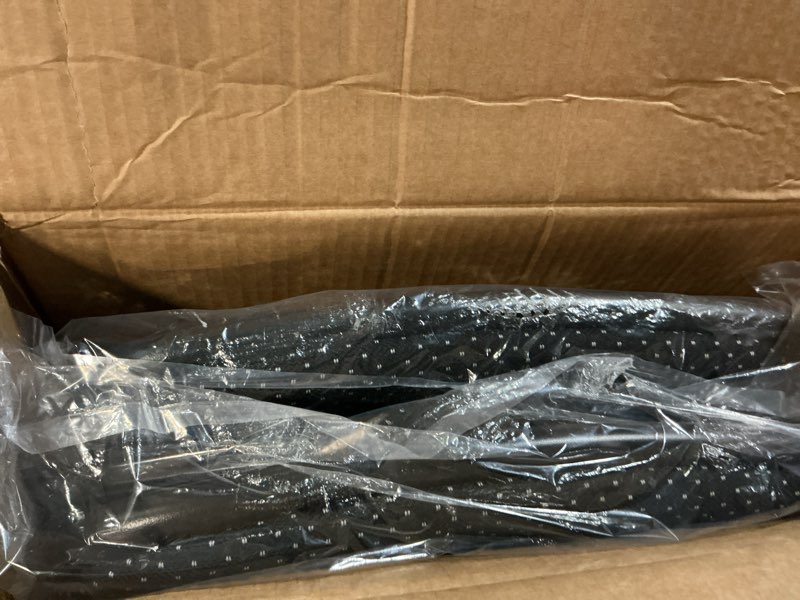 Condition photo showing Good Condition for boosden 2 pack padded folding chairs with thick seat cushion, fabric folding chair, portable upholstered dining chairs, metal frame foldable chair for indoor & outdoor kitchen office party, black black-fabricx2