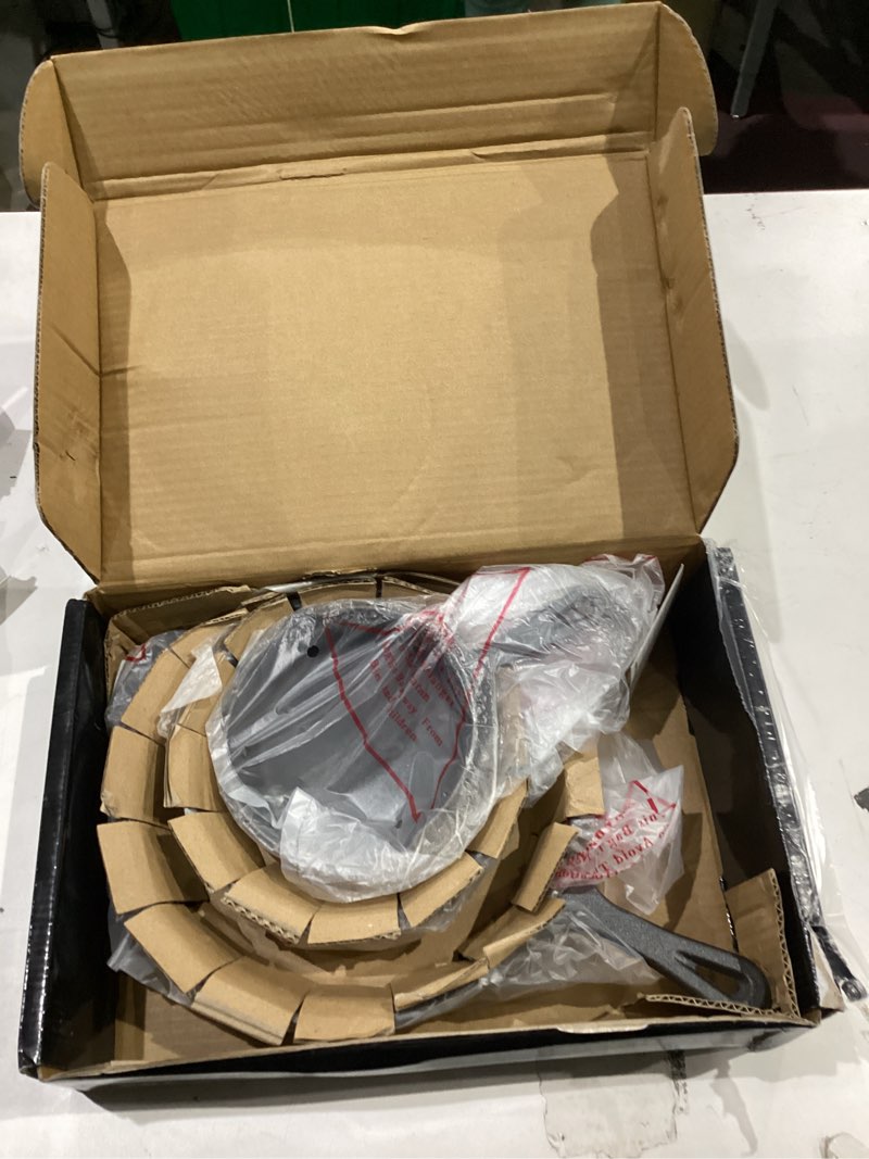 Condition photo showing Good Condition for EWFEN Cast Iron Skillet 3-Piece Set, Heavy-Duty Professional Restaurant Chef Quality Pre-Seasoned Pan Cookware Set, 6", 8", 10" Pans For Frying, Saute, Cooking, Use Indoor/Outdoor, Oven, Grill