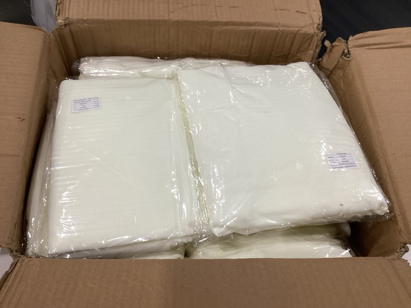 Condition photo showing New/Like New for 10 panels ivory ceiling drapes for wedding ceiling drapes 5ftx20ft wedding arch draping fabric sheer curtains chiffon drapery draping wedding ceiling decorations for party ceremony stage swag