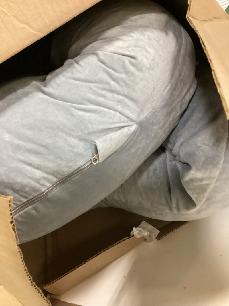 Condition photo showing Good Condition for momcozy pregnancy pillow for sleeping, dreamlign u pro maternity pillow with adjustable leg pillow, removable cover - support for back, hip, belly, legs for pregnant women, 50-72 inch full body pillow
