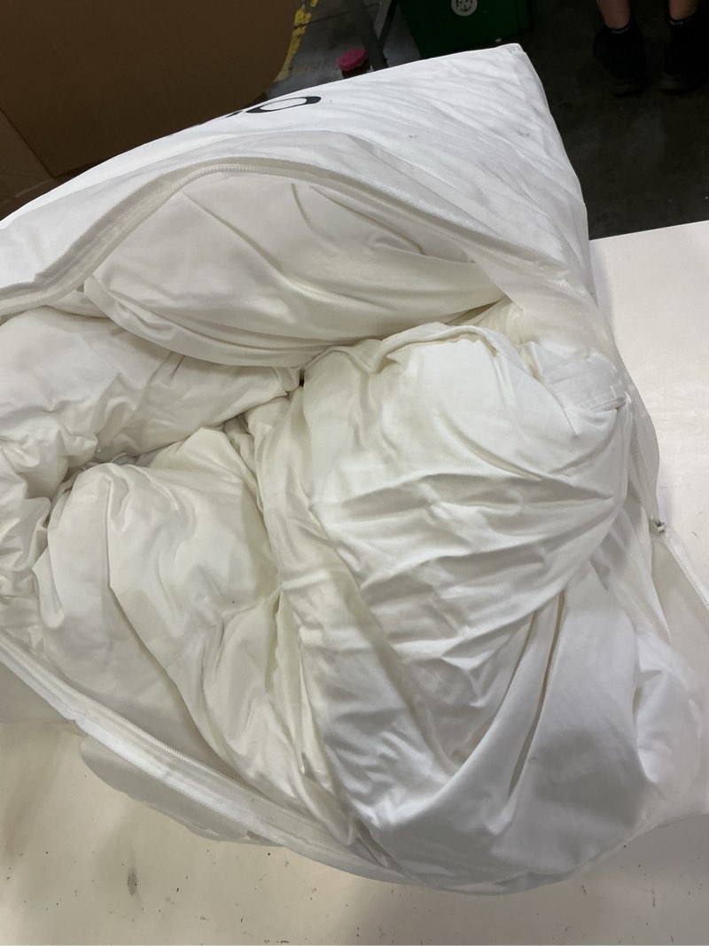 Condition photo showing Good Condition for premium down alternative comforter, king/cal king, white