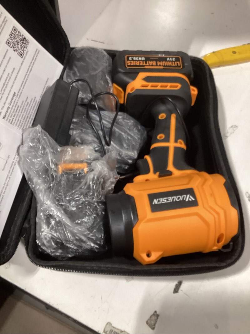 Condition photo showing Good Condition for Similar product not like stock photoElectric Cordless Leaf Blower Dust Blower for DEWALT 20V Battery, High-Speed Motor Handheld Jet Fan Air Blower for Patio Cleaning, Lawn Care, Blowing Leaves and Dust (No Battery/Charger) Brushless Leaf Blower