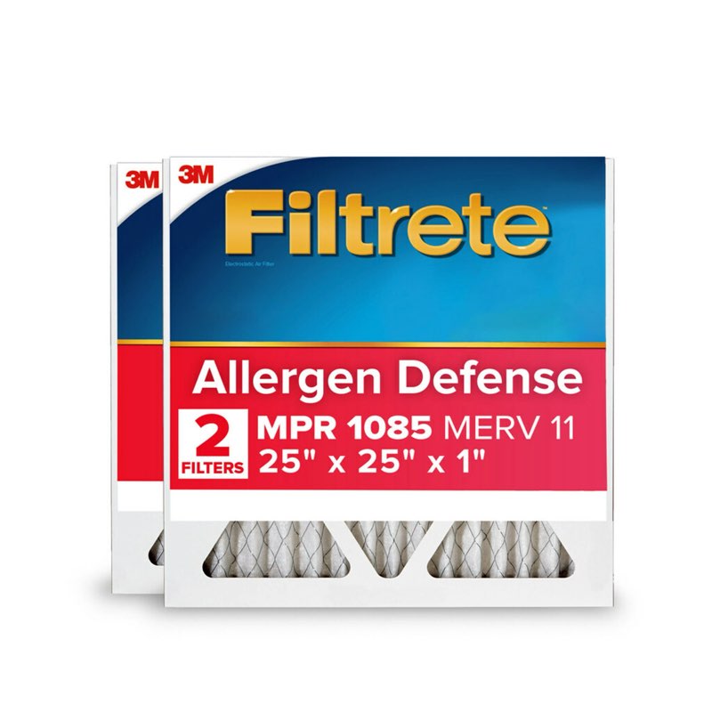 Filtrete 2-Pack Micro Allergen Extra Reduction Electrostatic Pleated Air Filters (Common: 25-in x 25-in x 1-in; Actual: 24.7-in x 24.7-in x 1-in)