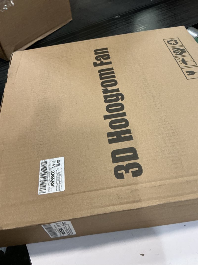 Condition photo showing New/Like New for 3D Hologram Fan with Cover, 3D Hologram Projector HD LED Advertising Display with Remote and Bluetooth and WiFi,700 Video Library and for Business,Bar,Halloween (45CM Hologram Fan with Cover)