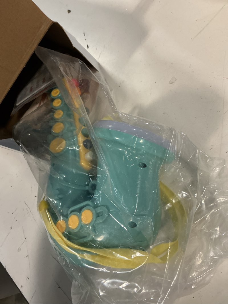 Condition photo showing Good Condition for smaroll kids saxophone toy with light and sound,multifunctional early educational toys musical instrument toy for toddler girls boys beginners music simulation mini saxophone, for kids green